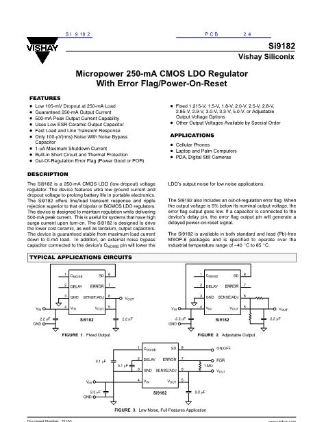 SI9182数据手册封面