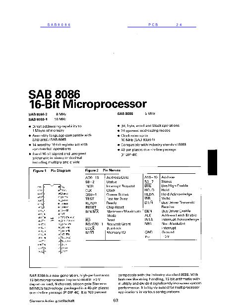 SAB8086数据手册封面