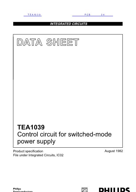TEA1039数据手册封面