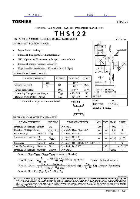 THS122数据手册封面