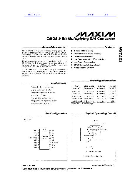 MX7523数据手册封面