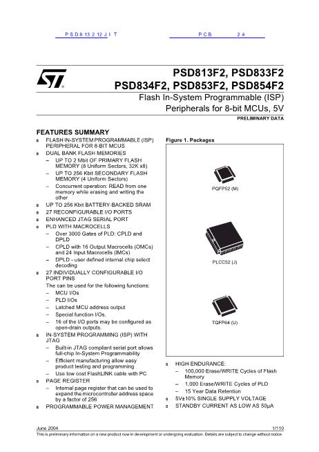 PSD813212JIT数据手册封面