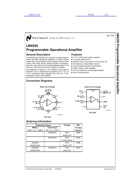 LM4250数据手册封面