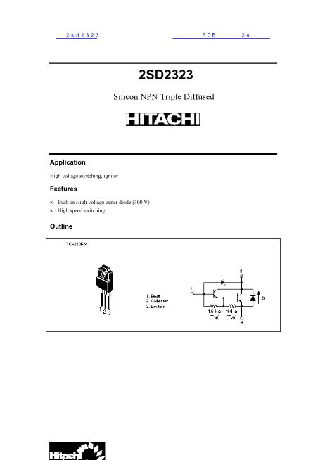 2sd2323数据手册封面