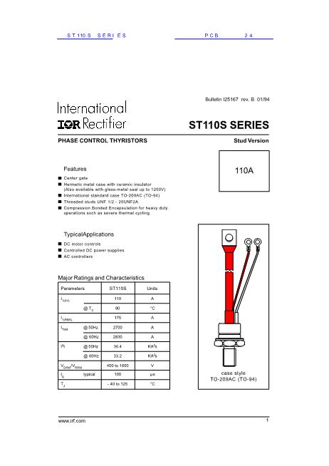 ST110S SERIES数据手册封面