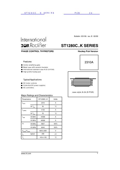 ST1280C..K SERIES数据手册封面