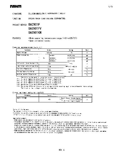 BA2901FV数据手册封面