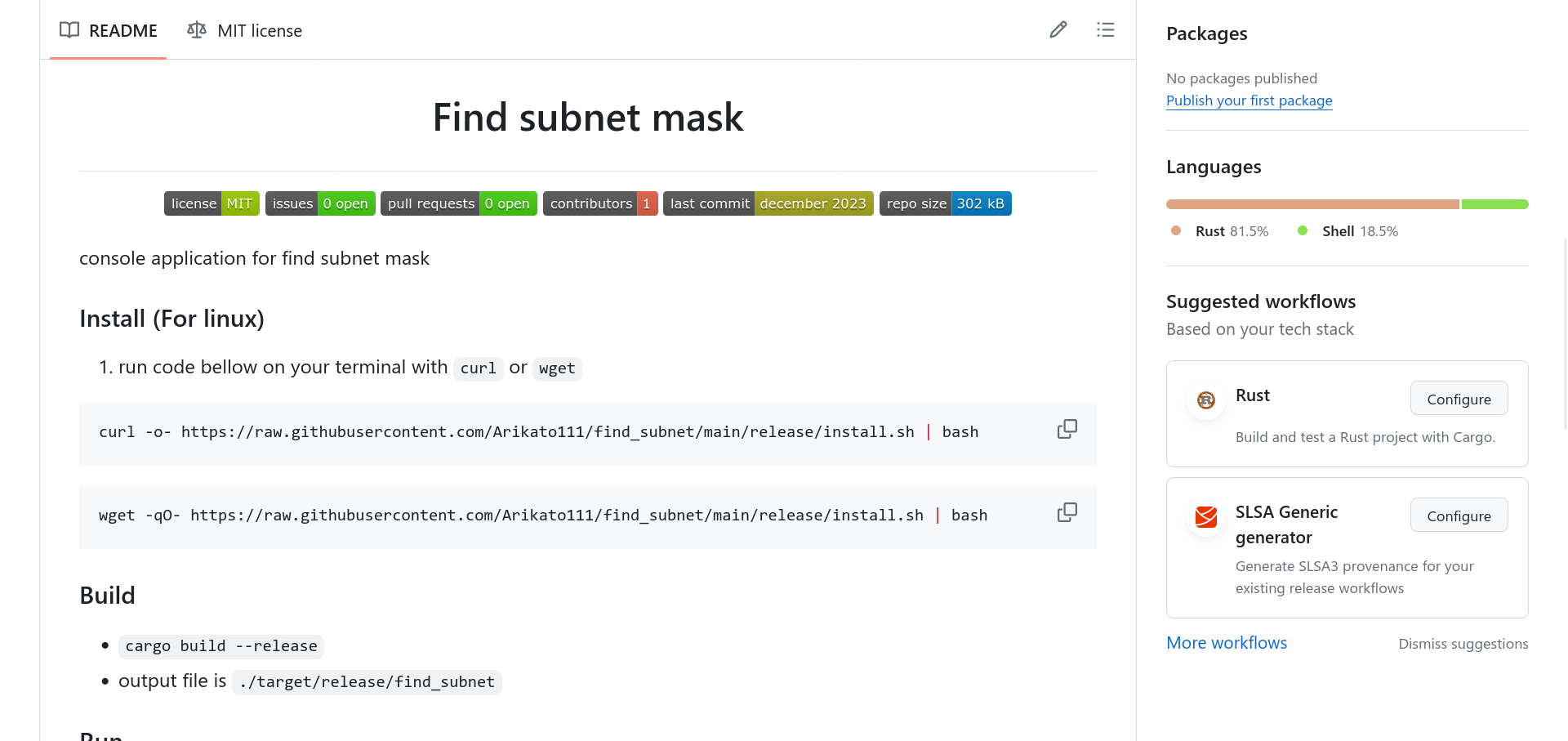 Find subnet mask