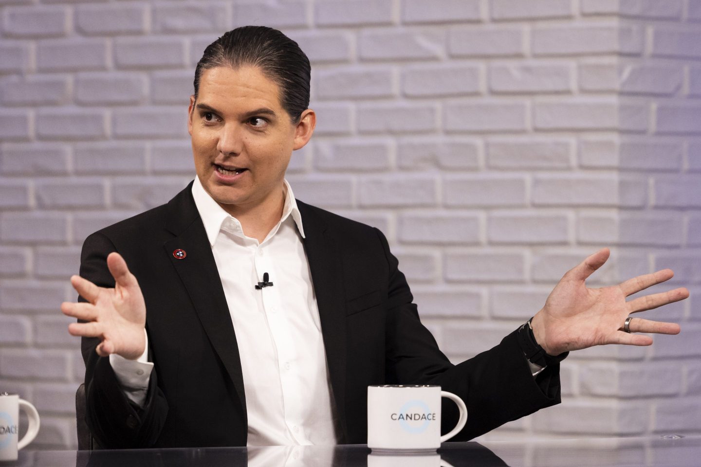 NASHVILLE, TN &#8211; AUGUST 02:  Robby Starbuck appears as a guest during a taping of &#8220;Candace&#8221; Hosted By Candace Owens on August 2, 2021 in Nashville, Tennessee. The show will air on Tuesday, August 3, 2021. (Photo by Brett Carlsen/Getty Images)