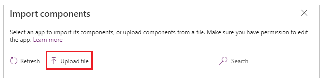 Import component file.