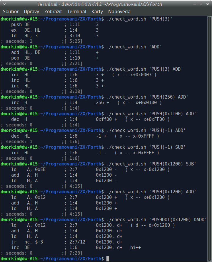 Example of how to check the word PUSH_ADD in the terminal using the bash script check_word.sh