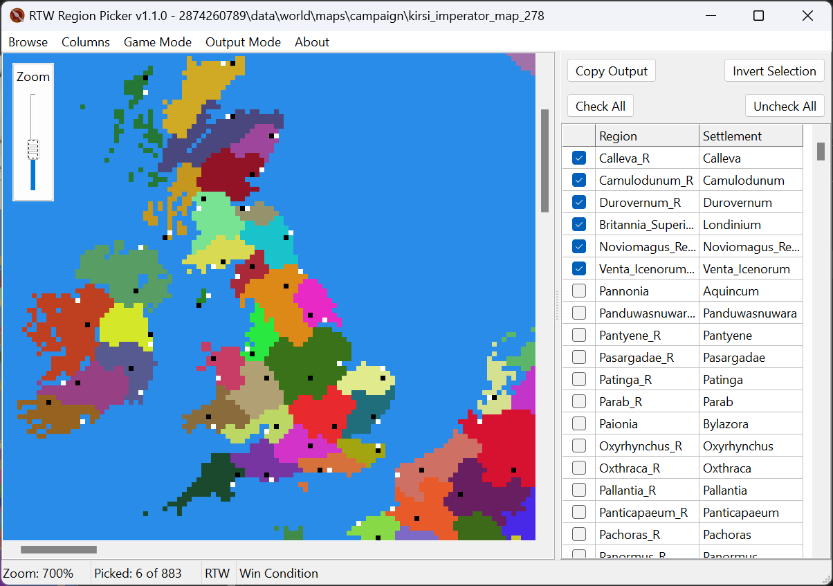 RTW Region Picker (screenshot)