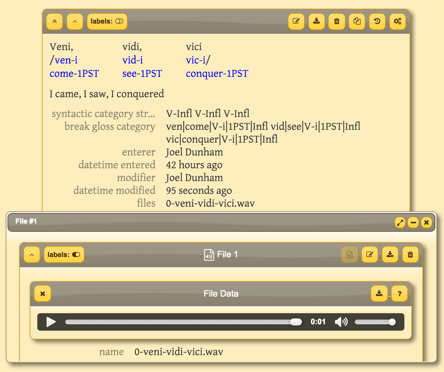 Screenshot of Dative