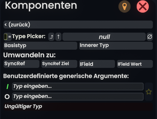 Added Type Picker panel localized in German for ReferenceCast component