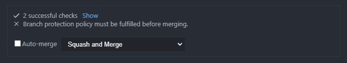 Auto-merge in the overview