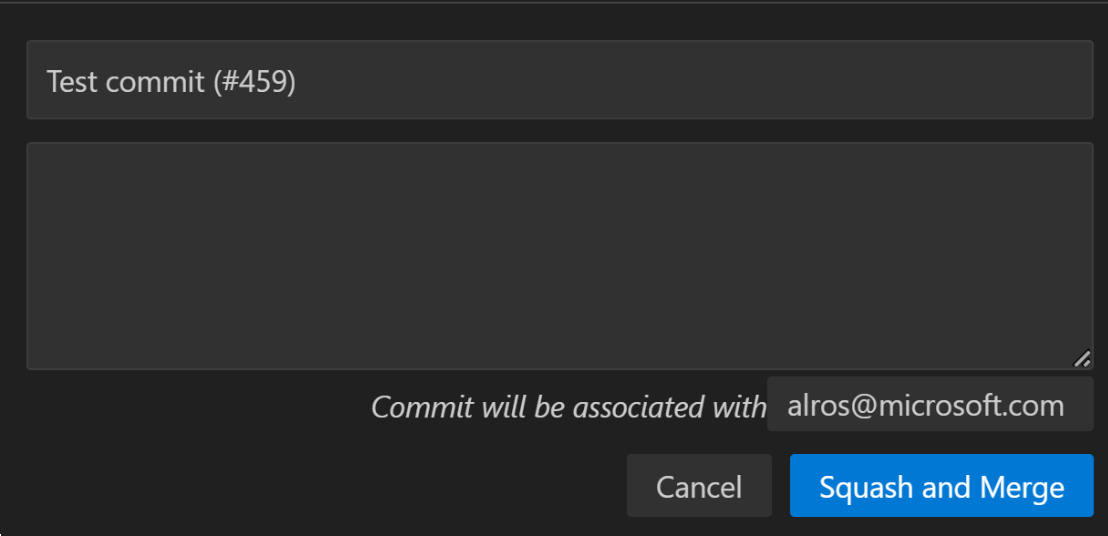 Commit associated with email