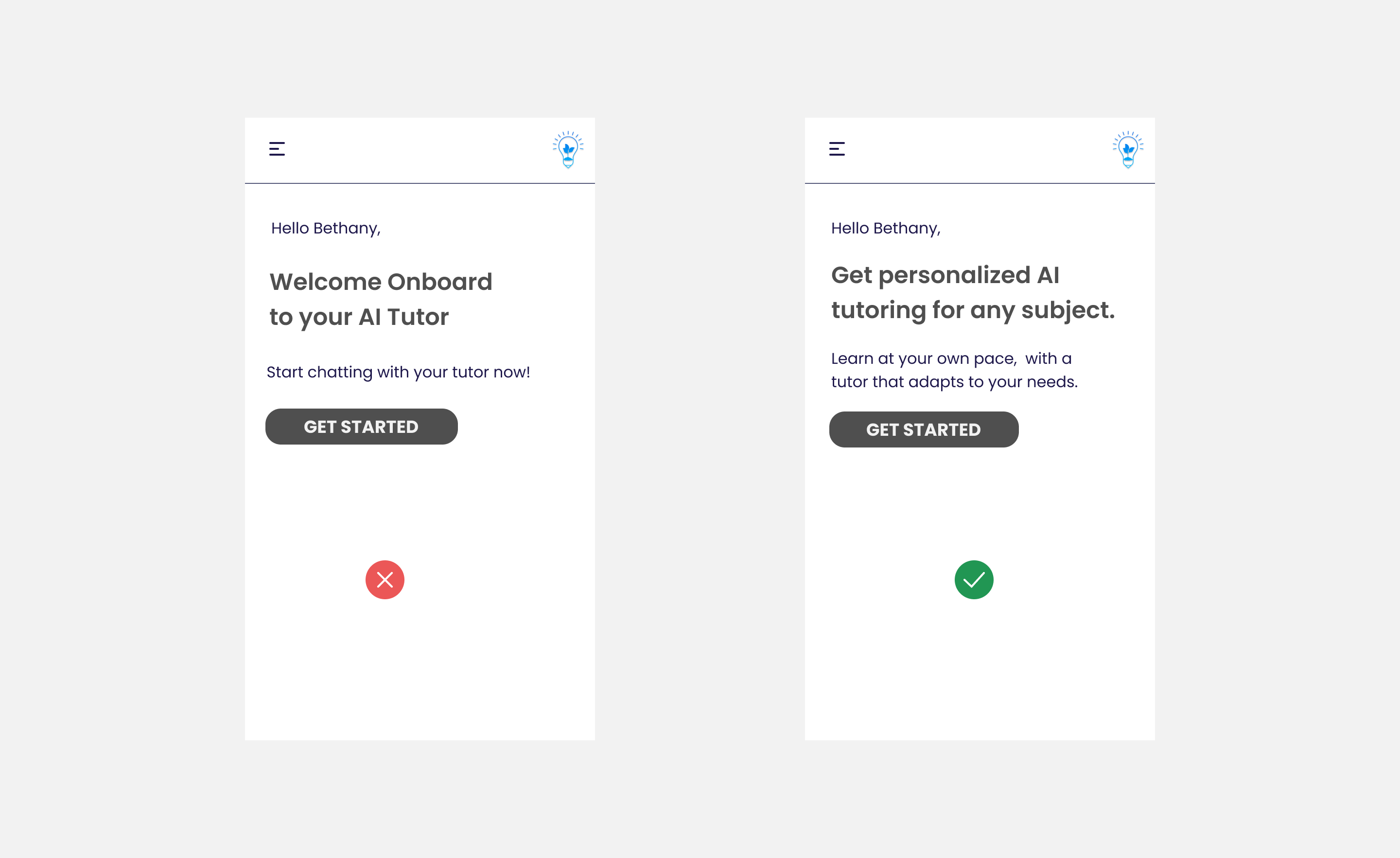 an app landing page with clear illustration of explainability in AI applications