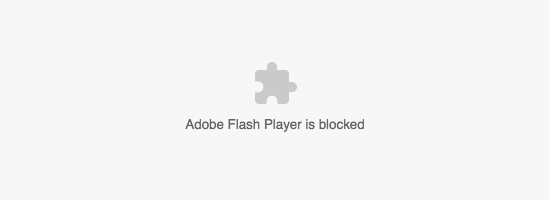 adobe flash player is blocked