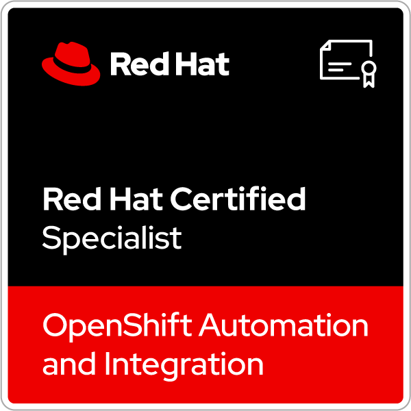 Red Hat® Certified Specialist in OpenShift Automation and Integration