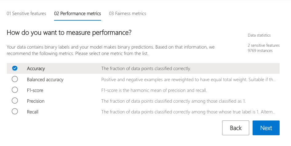 Fairness Dashboard Fairness Metric