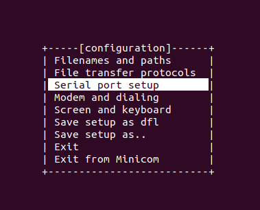 Minicom Menu