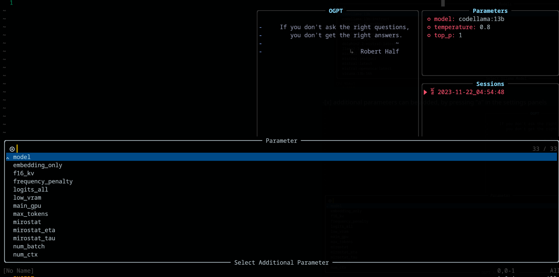 Additional Parameters