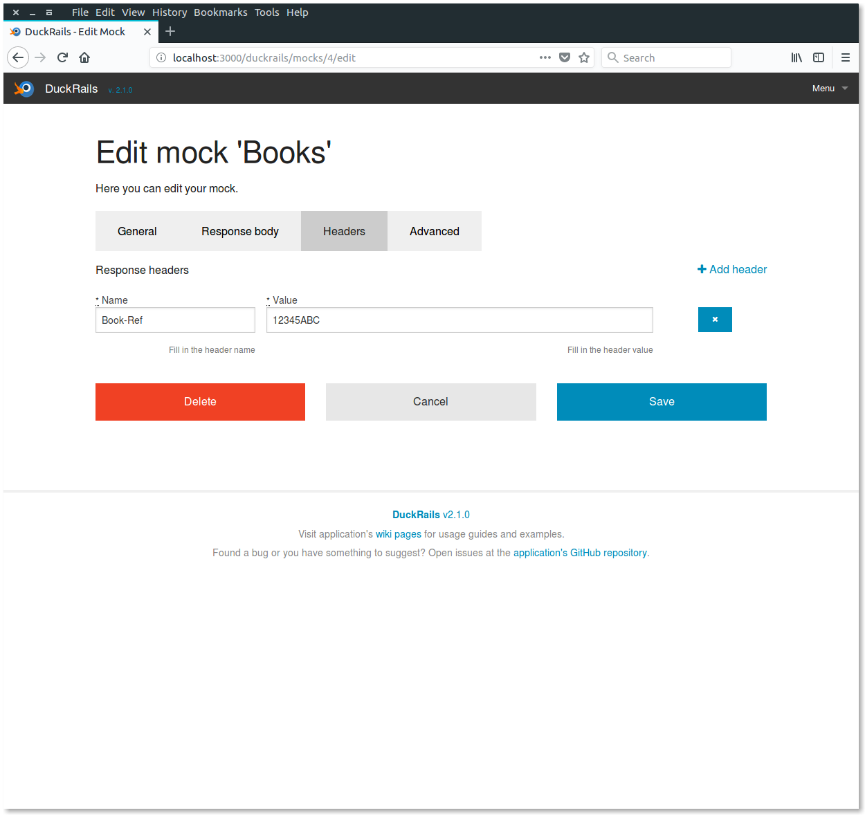 Setting response headers