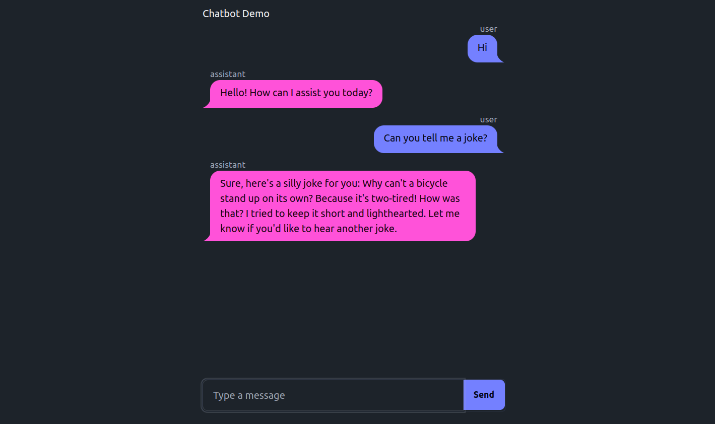 Chatbot Screenshot