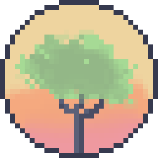 a picture of a soapberry tree in the style of a pixel art