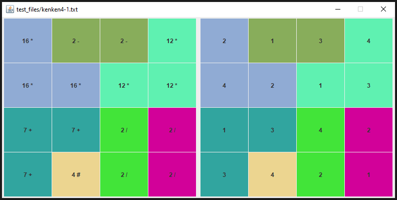 Example program output