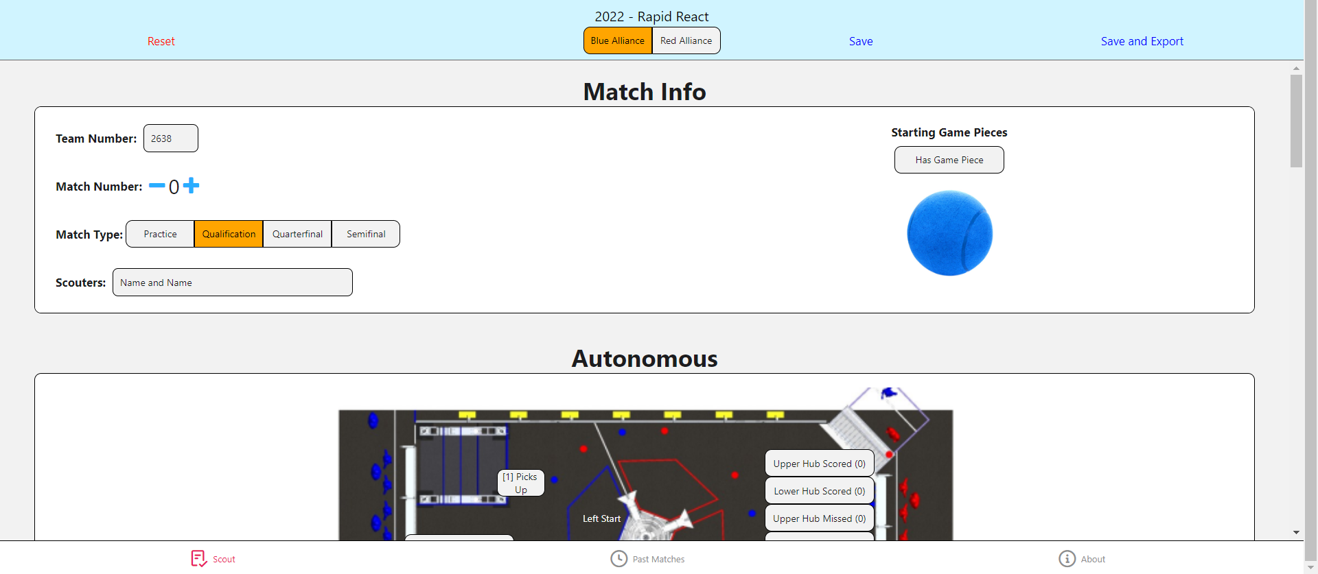 Match Info and Autonomous