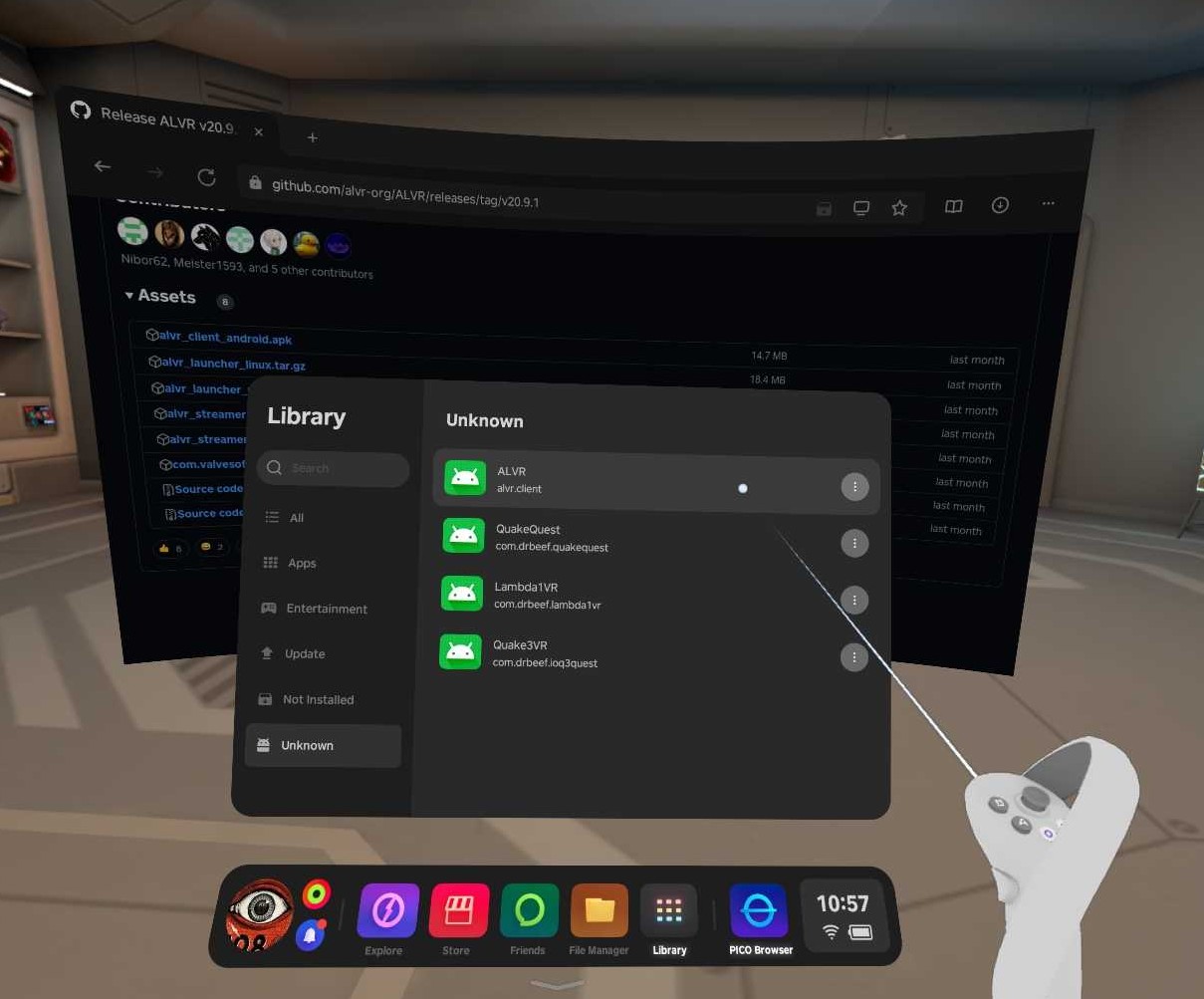 PICO4 ALVR apk Install