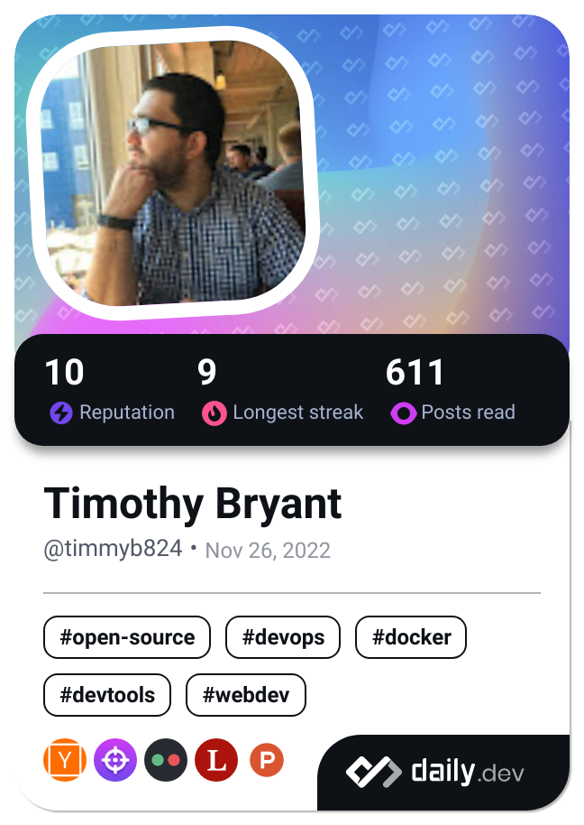 Tim Bryant's Dev Card