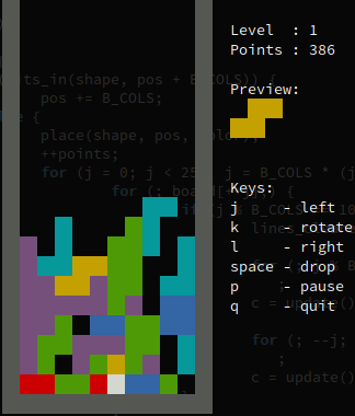 Micro Tetris in Action