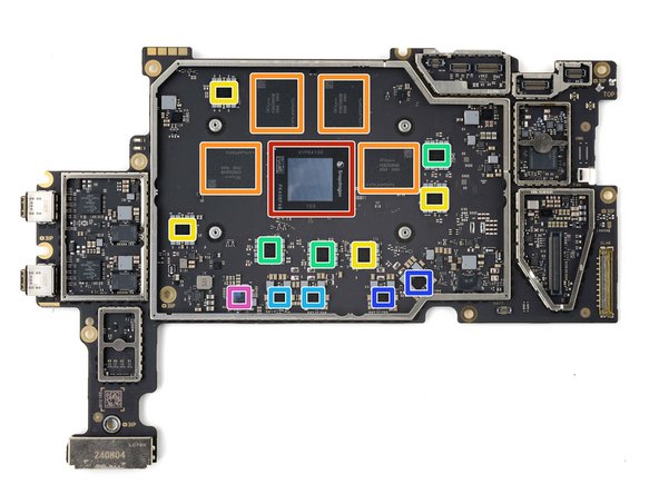 Microsoft Surface Pro 11 Chip ID, Main Board Side 1: step 1, image 1 of 2