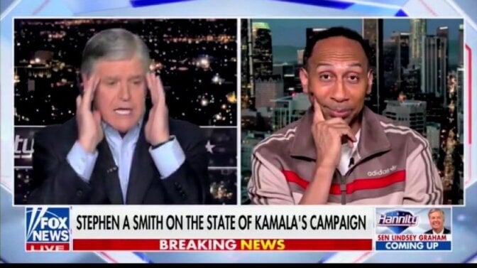 stephen a smith smirking at sean hannity