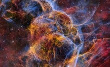 The  Vela Supernova Remnant, created 11,000 years ago when a massive star exploded.