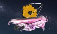 An illustration of the James Webb Space Telescope