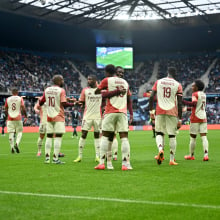 Vinicius Abner celebrates scoring his team's first goal