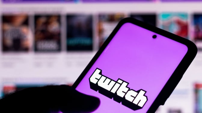 Twitch app on a smartphone