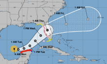 NOAA's cone model for Hurricane Milton