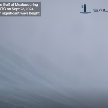 Footage inside the eyewall of Hurricane Helene, captured before the powerful storm made landfall.