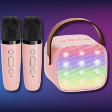 pink karaoke machine