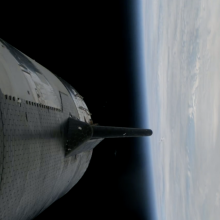 SpaceX's Starship flying through space on its third test flight