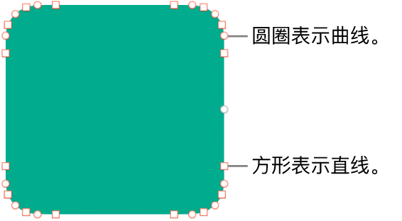 带可编辑点的形状。