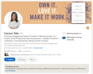 Carson Tate LinkedIn