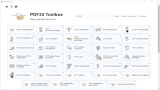 Screenshot aus PDF24 Creator
