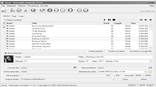 Screenshot aus fre:ac (Free Audio Converter)