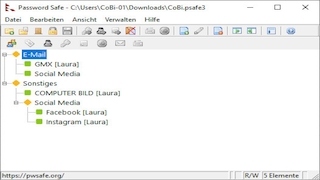 Screenshot aus Password Safe