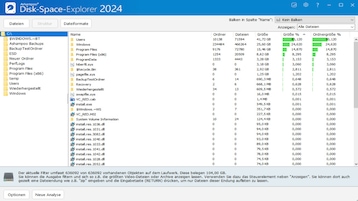 Screenshot aus Ashampoo Disk-Space-Explorer 2024